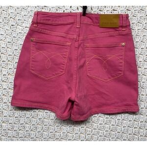 Judy Blue Jean Shorts Women Sz  M Hot Pink (Magenta) Stretch Pocket Embroidered